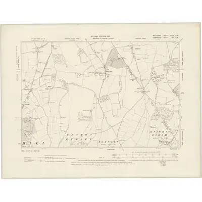 1899 Map of Wiltshire XLIX.SE, 1901 Print