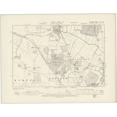 1899 Map of Wiltshire XLIX.SW, 1901 Print