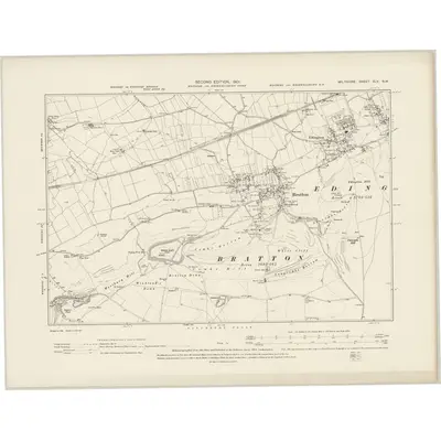 1899 Map of Wiltshire XLV.NW, 1901 Print