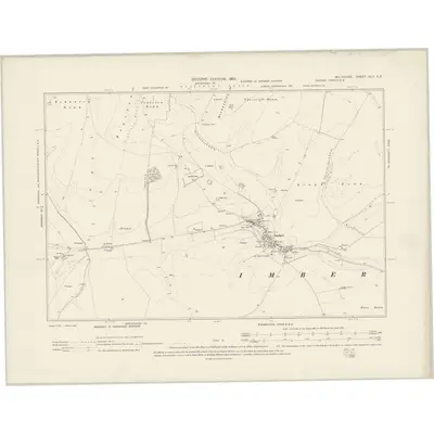 1899 Map of Wiltshire XLV.SE, 1901 Print