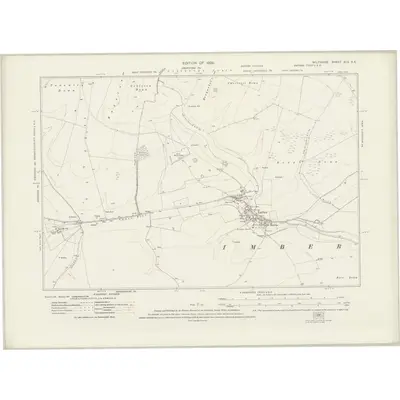 1922 Map of Wiltshire XLV.SE, 1926 Print