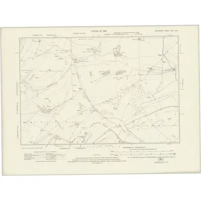 1922 Map of Wiltshire XLV.SW, 1926 Print