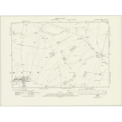 1922 Map of Wiltshire XLVI.SE, 1926 Print