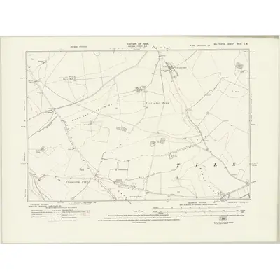 1922 Map of Wiltshire XLVI.SW, 1926 Print