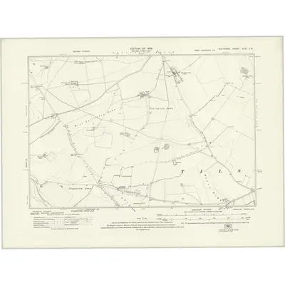 1923 Map of Wiltshire XLVI.SW, 1931 Print