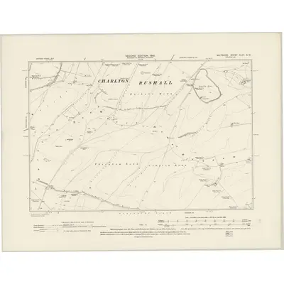 1899 Map of Wiltshire XLVII.NW, 1901 Print