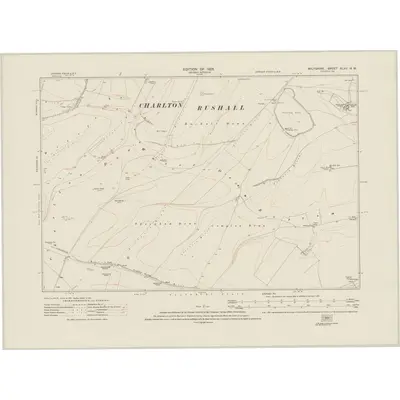 1922 Map of Wiltshire XLVII.NW, 1925 Print