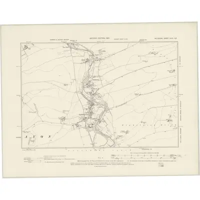1899 Map of Wiltshire XLVII.SE, 1901 Print
