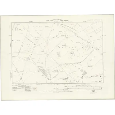 1922 Map of Wiltshire XLVII.SW, 1926 Print