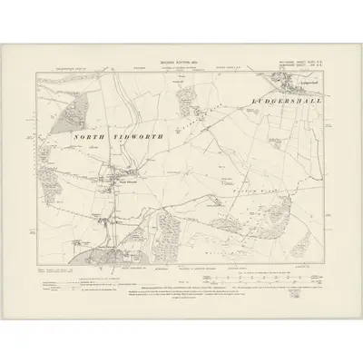 1899 Map of Wiltshire XLVIII.SE, 1901 Print