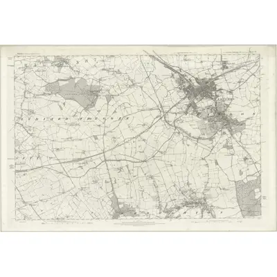 1885 Map of Wiltshire XV, 1889 Print