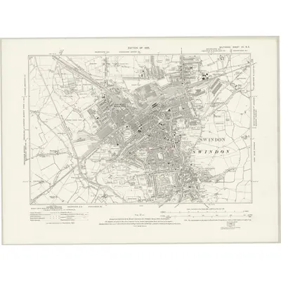 1922 Map of Wiltshire XV.NE, 1925 Print