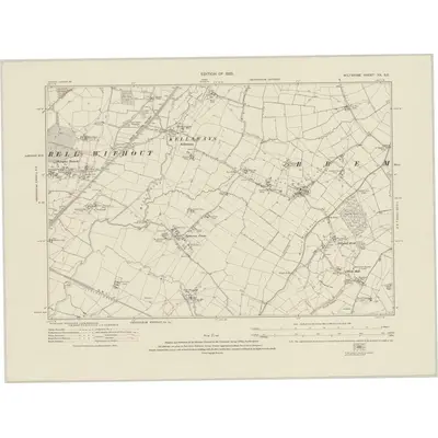 1921 Map of Wiltshire XX.SE, 1925 Print