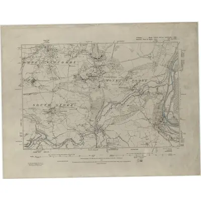 1883 Map of Wiltshire XXI.SE & XXXVIIIA.NE, 1889 Print