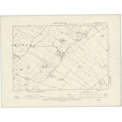 1899 Map of Wiltshire XXI.SE, 1901 Print