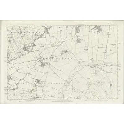 1885 Map of Wiltshire XXII, 1888 Print