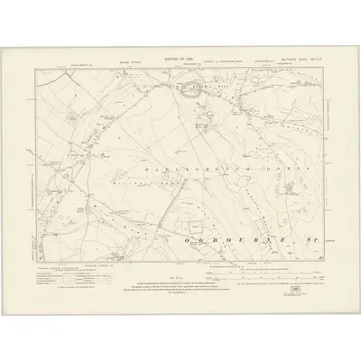1921 Map of Wiltshire XXII.SE, 1925 Print