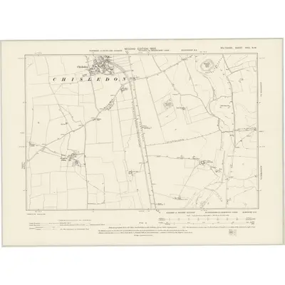 1899 Map of Wiltshire XXIII.NW, 1900 Print