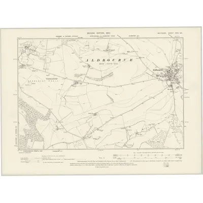 1899 Map of Wiltshire XXIII.SE, 1900 Print