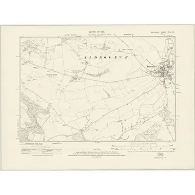 1921 Map of Wiltshire XXIII.SE, 1925 Print