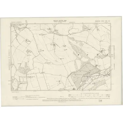 1899 Map of Wiltshire XXIX.NE, 1900 Print