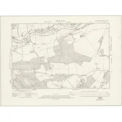 1922 Map of Wiltshire XXIX.SE, 1925 Print