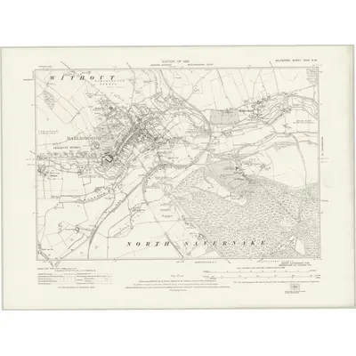 1922 Map of Wiltshire XXIX.SW, 1925 Print