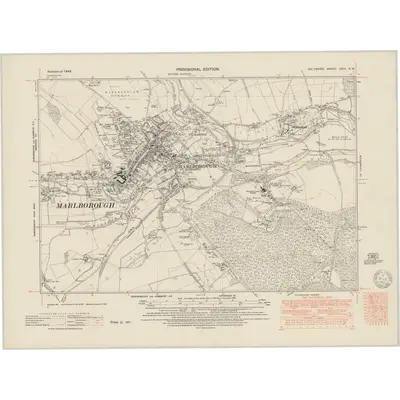 1943 Map of Wiltshire XXIX.SW, 1950 Print