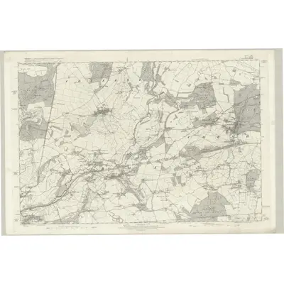 1885 Map of Wiltshire XXV, 1889 Print