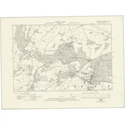 1919 Map of Wiltshire XXV.NE, 1923 Print
