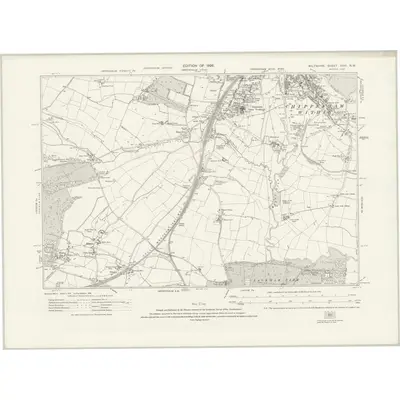 1922 Map of Wiltshire XXVI.NW, 1926 Print