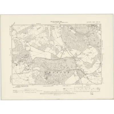 1899 Map of Wiltshire XXVI.SE, 1901 Print