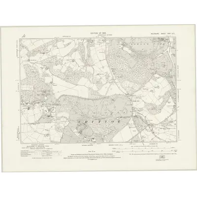 1922 Map of Wiltshire XXVI.SE, 1925 Print