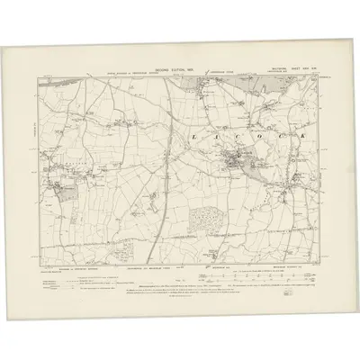 1899 Map of Wiltshire XXVI.SW, 1901 Print