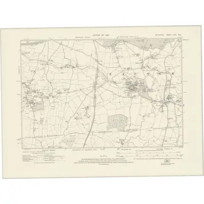 1922 Map of Wiltshire XXVI.SW, 1925 Print