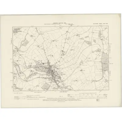 1899 Map of Wiltshire XXVII.NW, 1901 Print