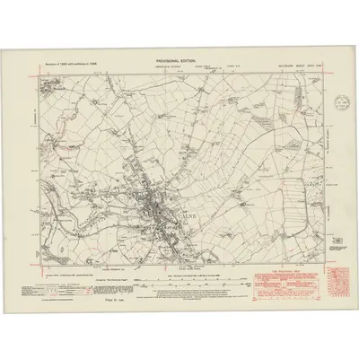 1938 Map of Wiltshire XXVII.NW, 1948 Print