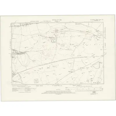 1922 Map of Wiltshire XXVII.SE, 1925 Print