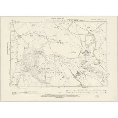 1899 Map of Wiltshire XXVIII.NE, 1901 Print