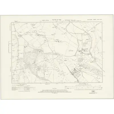 1922 Map of Wiltshire XXVIII.NE, 1925 Print