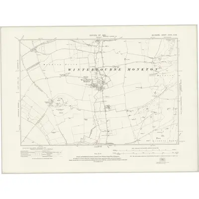 1921 Map of Wiltshire XXVIII.NW, 1925 Print