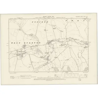 1899 Map of Wiltshire XXVIII.SE, 1900 Print