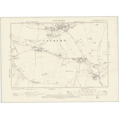 1899 Map of Wiltshire XXVIII.SW, 1901 Print