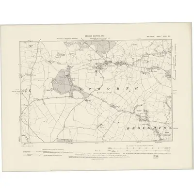 1899 Map of Wiltshire XXXII.NE, 1901 Print