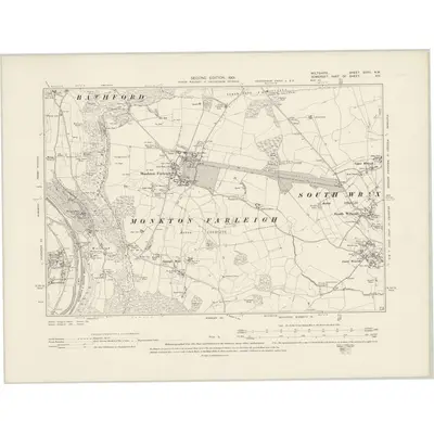 1899 Map of Wiltshire XXXII.NW, 1901 Print