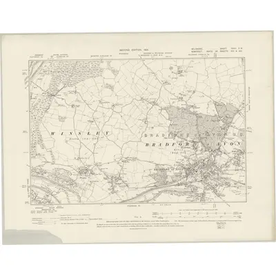 1899 Map of Wiltshire XXXII.SW, 1901 Print
