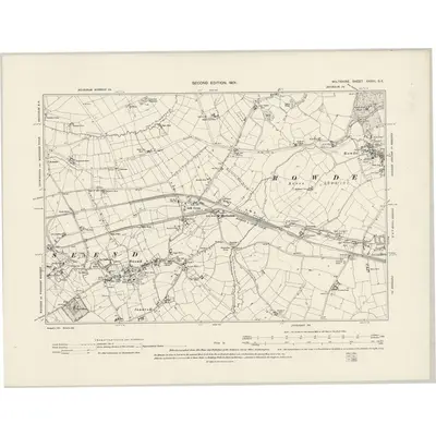 1899 Map of Wiltshire XXXIII.SE, 1901 Print
