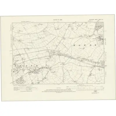 1922 Map of Wiltshire XXXIII.SE, 1926 Print
