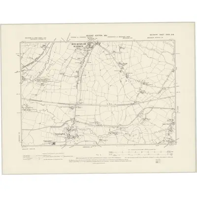 1899 Map of Wiltshire XXXIII.SW, 1901 Print
