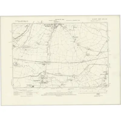 1922 Map of Wiltshire XXXIII.SW, 1926 Print